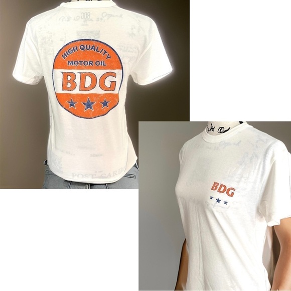 🔴 5 for $10 ONE BDG Urban Outfitters High Quality Motor Oil T-Shirt Size S - Picture 1 of 6